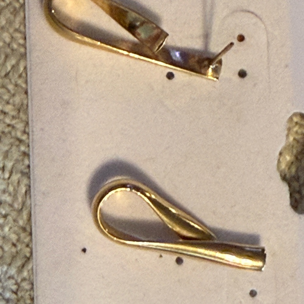 Gold Tone Twist Earrings